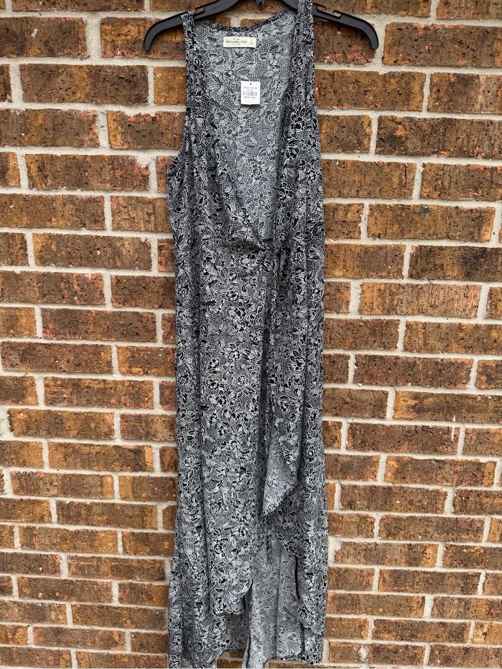 Abercrombie & Fitch Wrap Dress Maxi Floral Sz S Cottagecore Boho Neutral